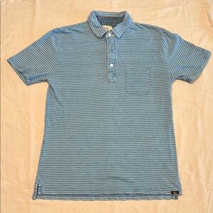 Faherty - Polo - Blue with Stripes - Size Small